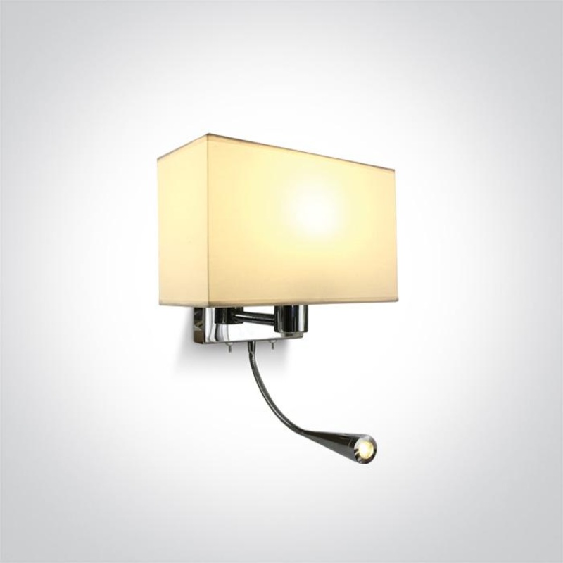 CHROME WALL LIGHT LED 3W WW + 12W E27 100-240v