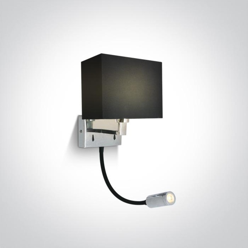 CHROME WALL LIGHT LED 3W WW + 8W E14 230v