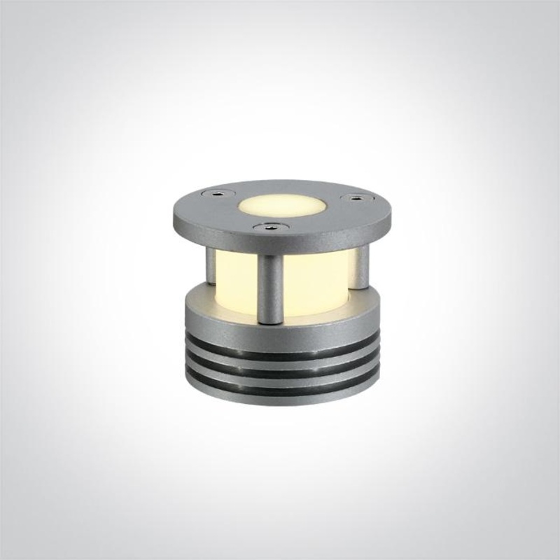 GREY 1w LED 12v WW IP44 DECKING RECESSED