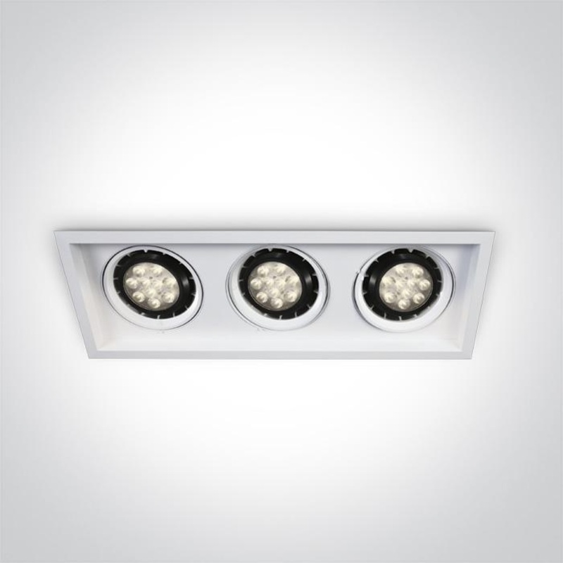 WHITE 3x75W R111 GU10