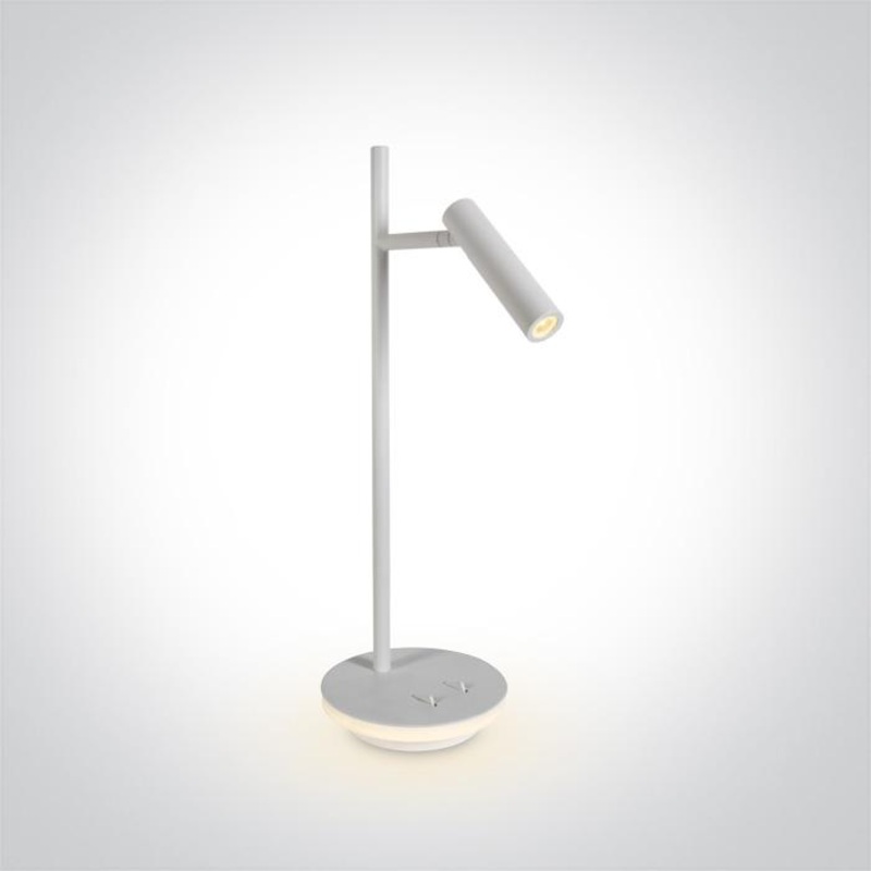 WHITE LED READING 3W + BASE 6W WW TABLE LAMP IP20 230v