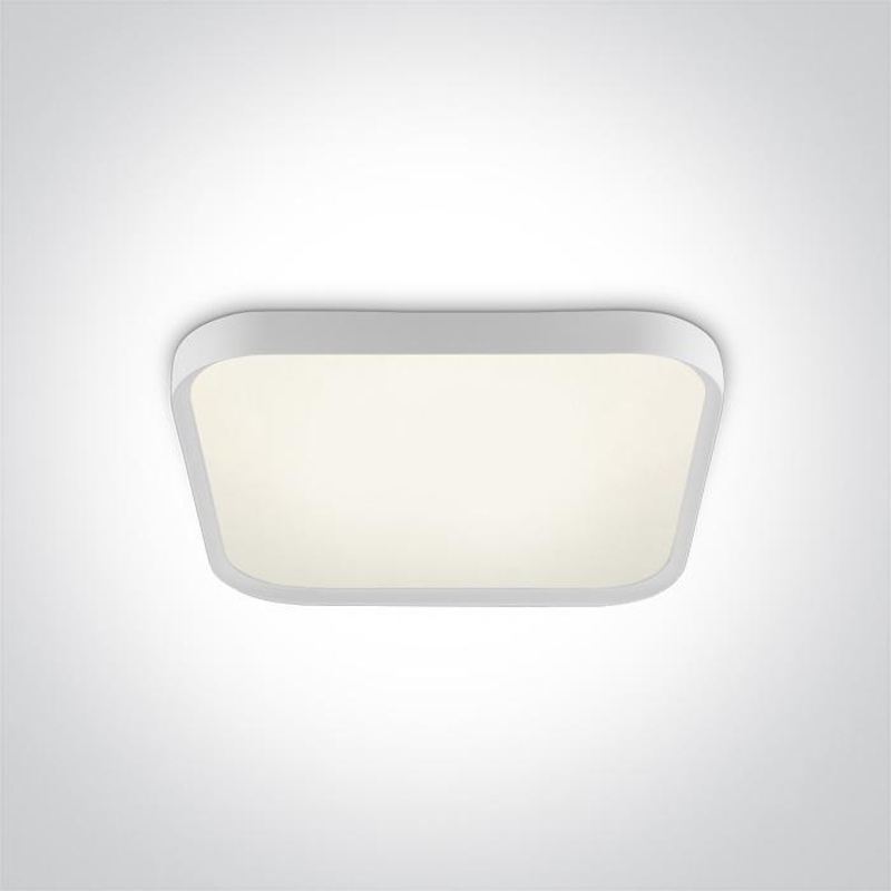 WHITE SUPER SLIM SQUARE LED PLAFO 40W CW IP20 230V