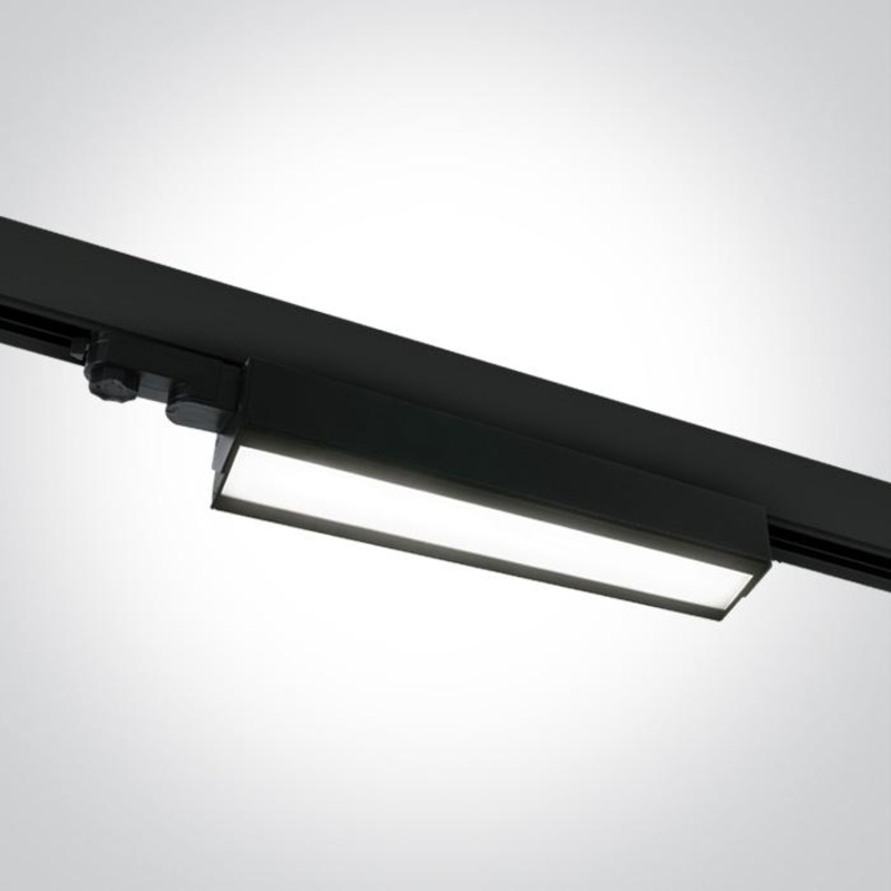 BLACK LED 40W CW LINEAR TRACK LIGHT ADJUSTABLE 230V