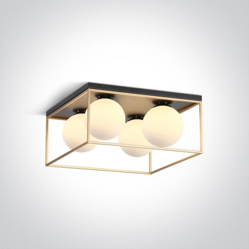 BRASS CEILING LIGHT 4x8w E14 100-240v