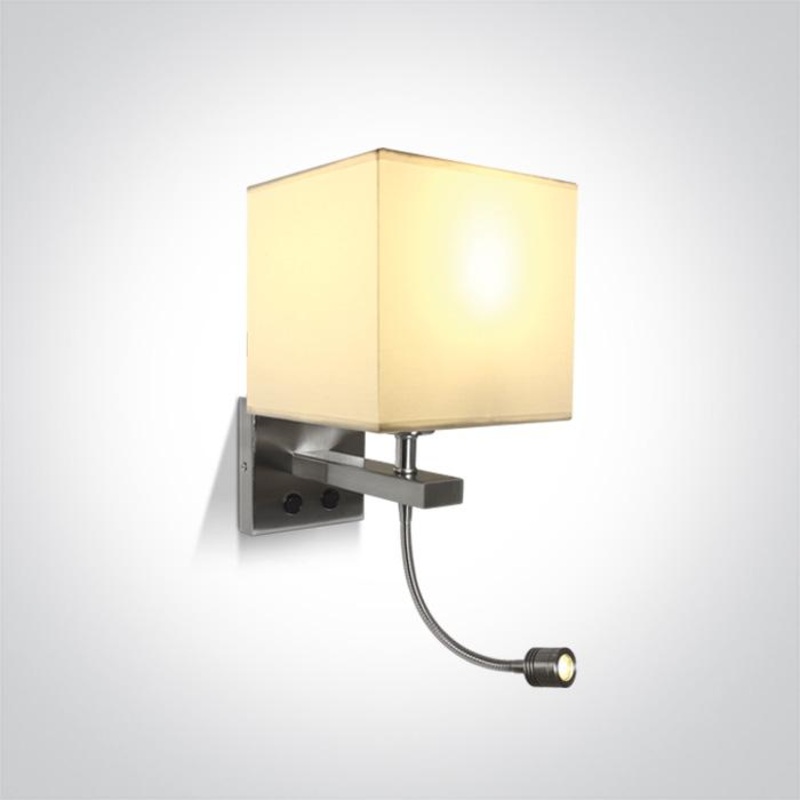 BRCHR LED 3w WW + E27 40w WHITE SHADE 230v