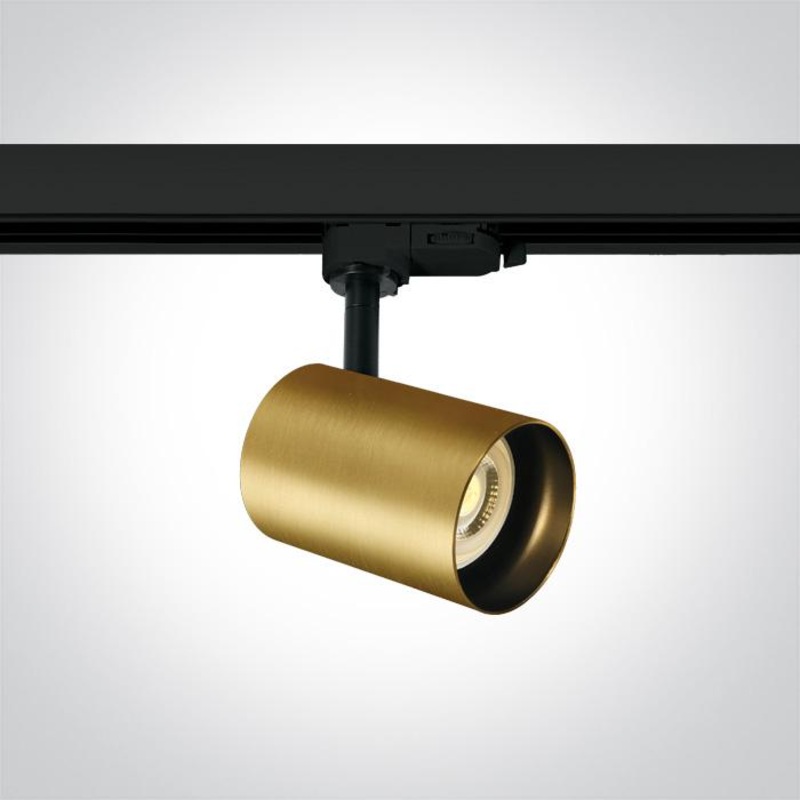 BRUSHED BRASS GU10 10W TRACK SPOT DARK LIGHT