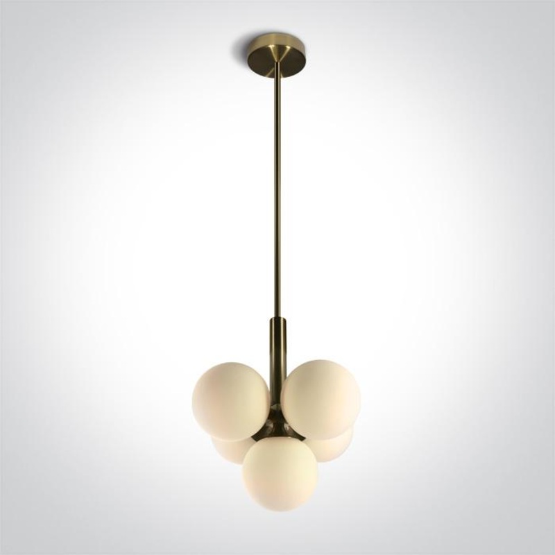BRUSHED BRASS PENDANT 5x9W G9 100-240v
