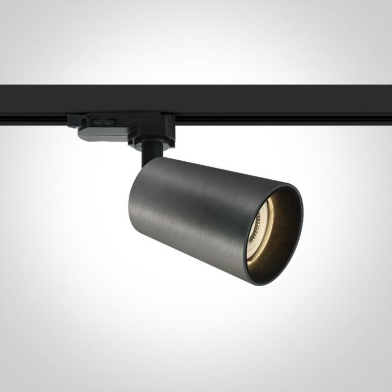METAL GREY 10W GU10 TRACK SPOT 100-240V DARK LIGHT