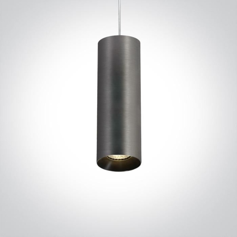 METAL GREY PENDANT GU10 10w DARK LIGHT