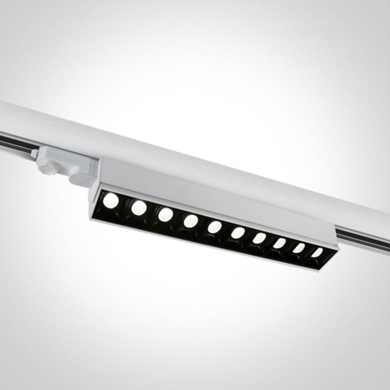 WHITE COB LED 10x5W CW LINEAR TRACK LIGHT ADJUSTABLE 230V