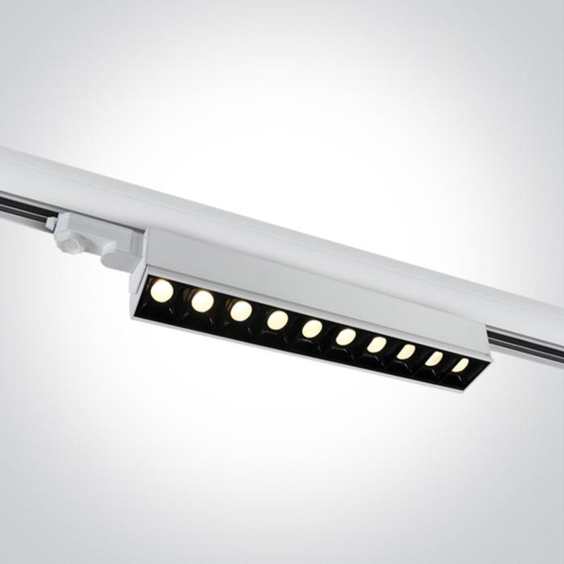 WHITE COB LED 10x5W WW LINEAR TRACK LIGHT ADJUSTABLE 230V
