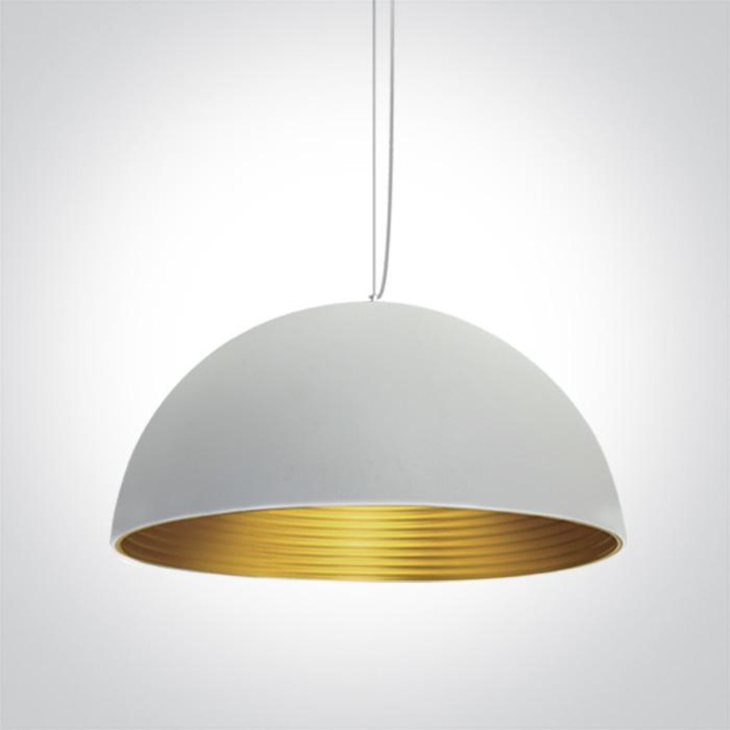 WHITE E27 25W BRASS REFLECTOR
