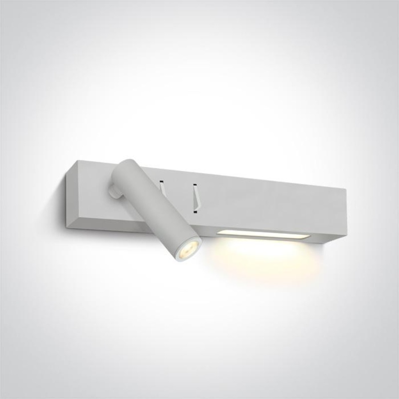 WHITE LED 3W + LED 6W WW WALL LAMP IP20 230v