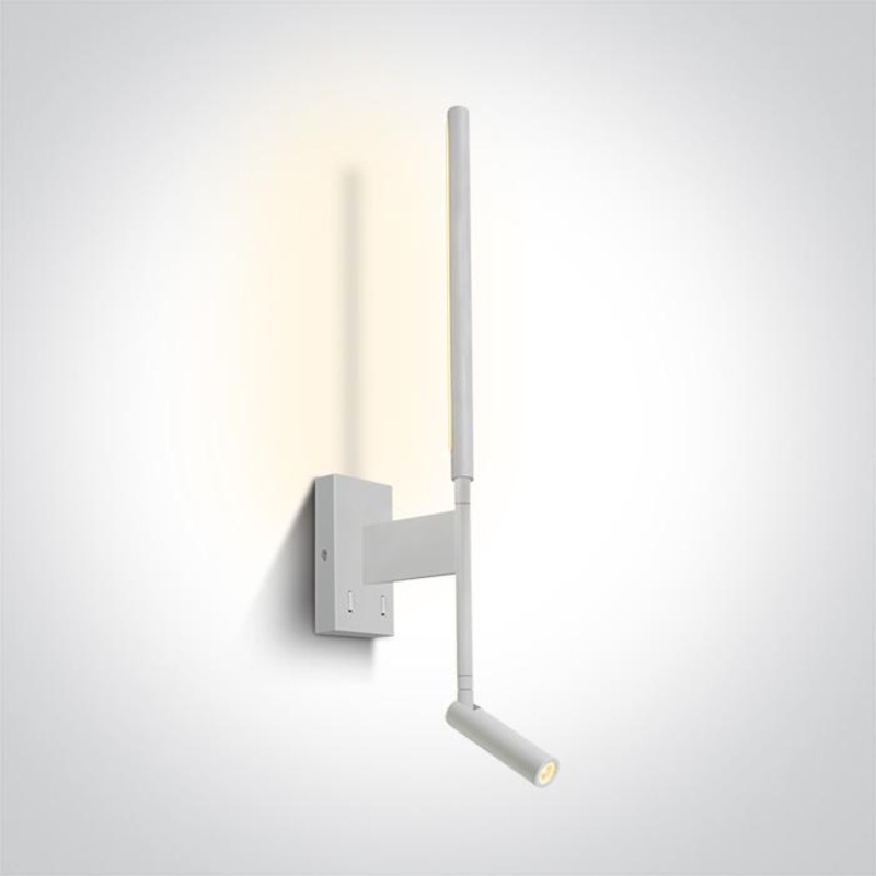 WHITE LED READING 3W + 6W BACK LIGHT WW WALL LAMP IP20 230v