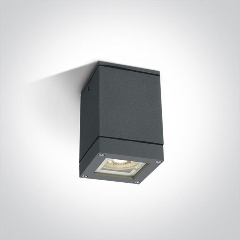 ANTHRACITE SQUARE CEIL GU10 10w IP54