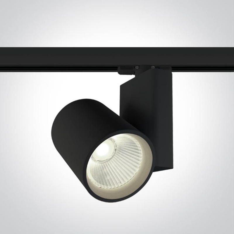 BLACK COB LED 42W CW TRACK SPOT 230V