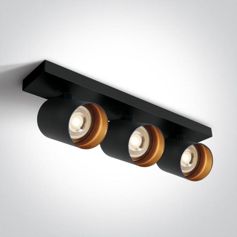 BLACK GU10 3x10W DARK LIGHT