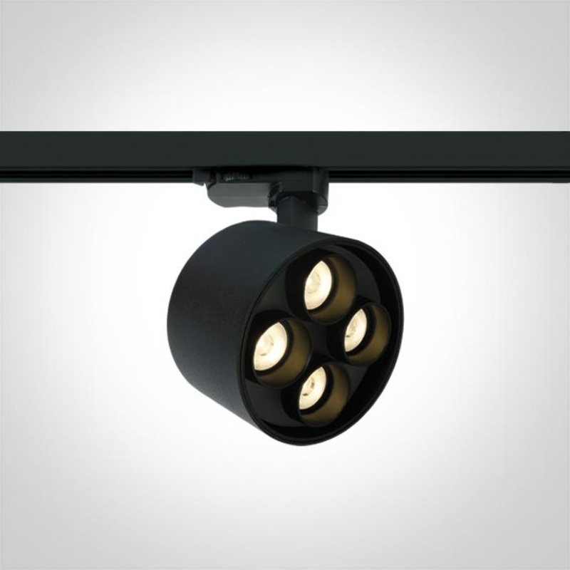 BLACK LED 24W TRACK SPOT WW IP20 230V DARK LIGHT