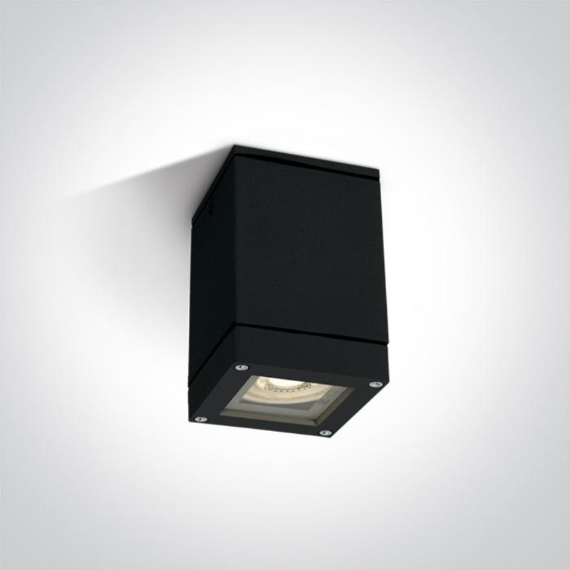 BLACK SQUARE CEIL GU10 10w IP54