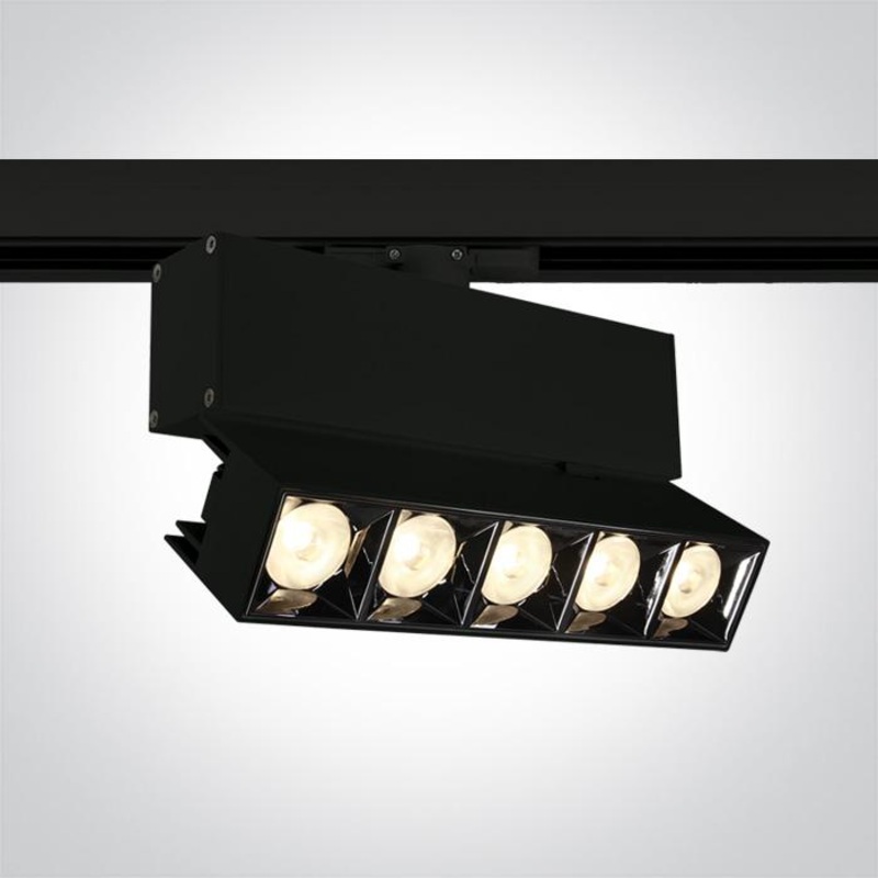 BLACK TRACK LIGHT ADJUSTABLE 20W WW 38deg IP20 230V