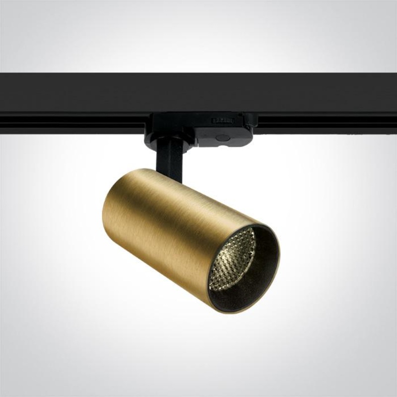 BRUSHED BRASS COB LED 12w WW HONEYCOMB 36deg TRACKSPOT 230v DARK LIGHT