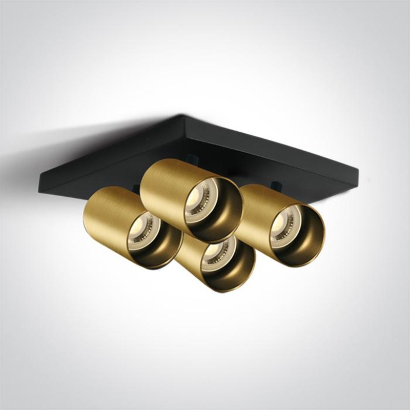 BRUSHED BRASS GU10 4x10W DARK LIGHT