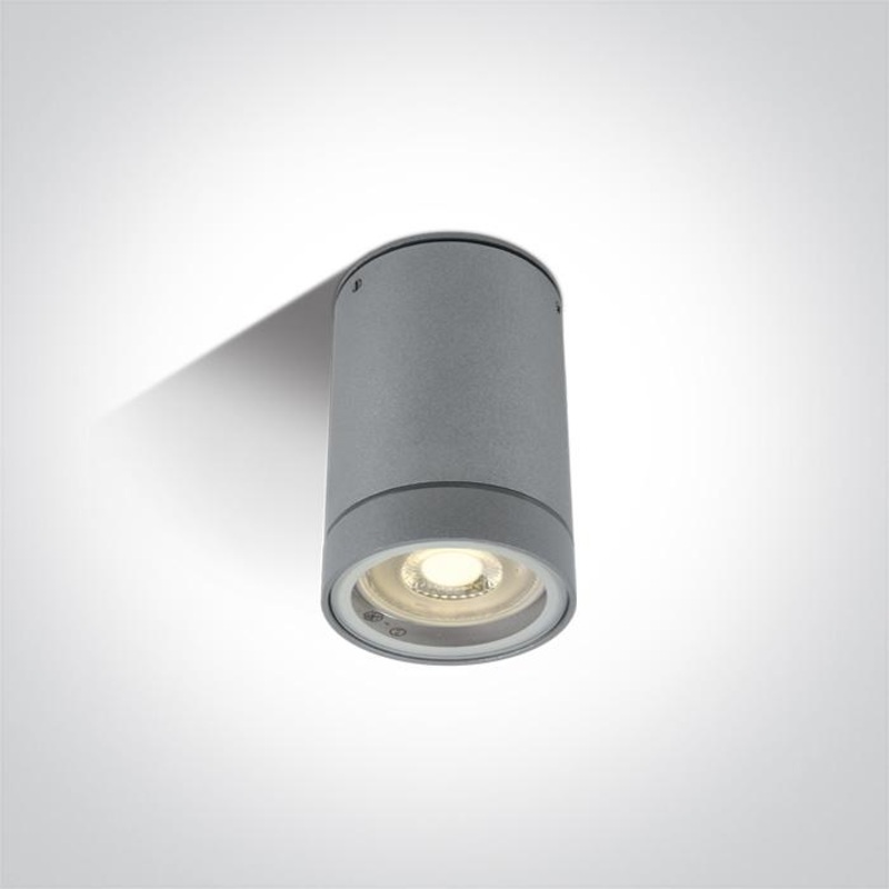 GREY CYLINDER GU10 10w IP54