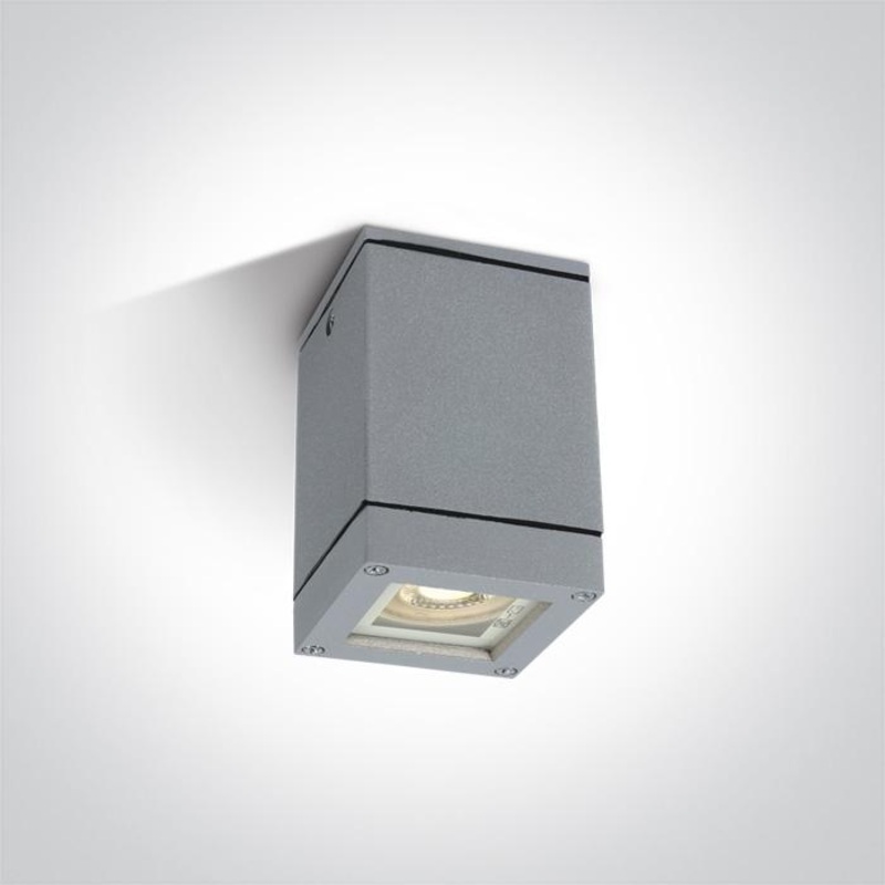 GREY SQUARE CEIL GU10 10w IP54