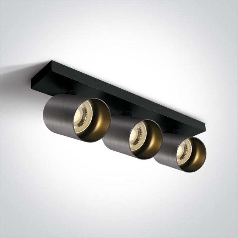 METAL GREY GU10 3x10W DARK LIGHT