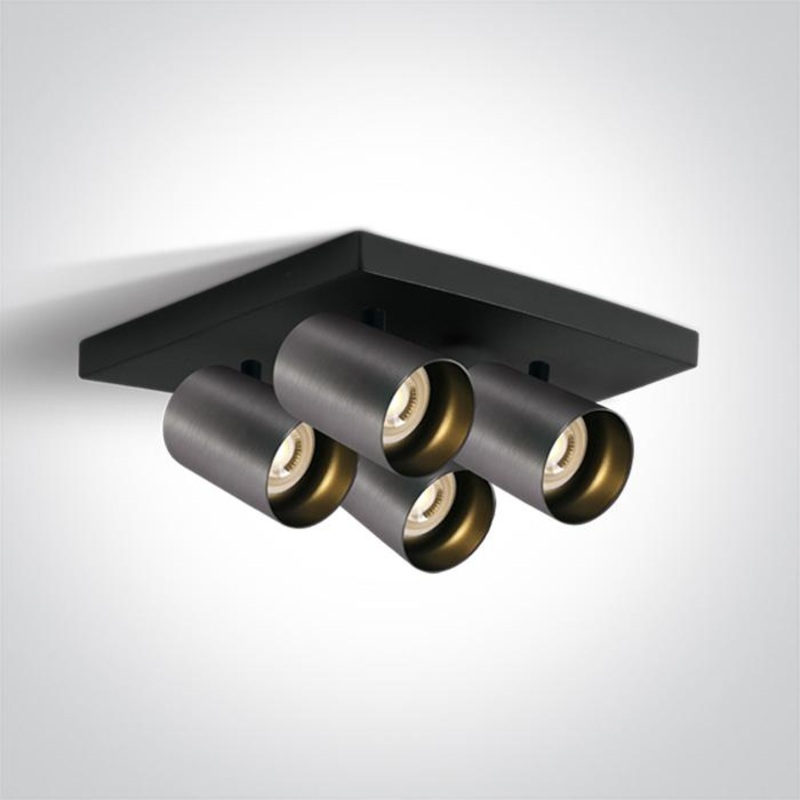 METAL GREY GU10 4x10W DARK LIGHT