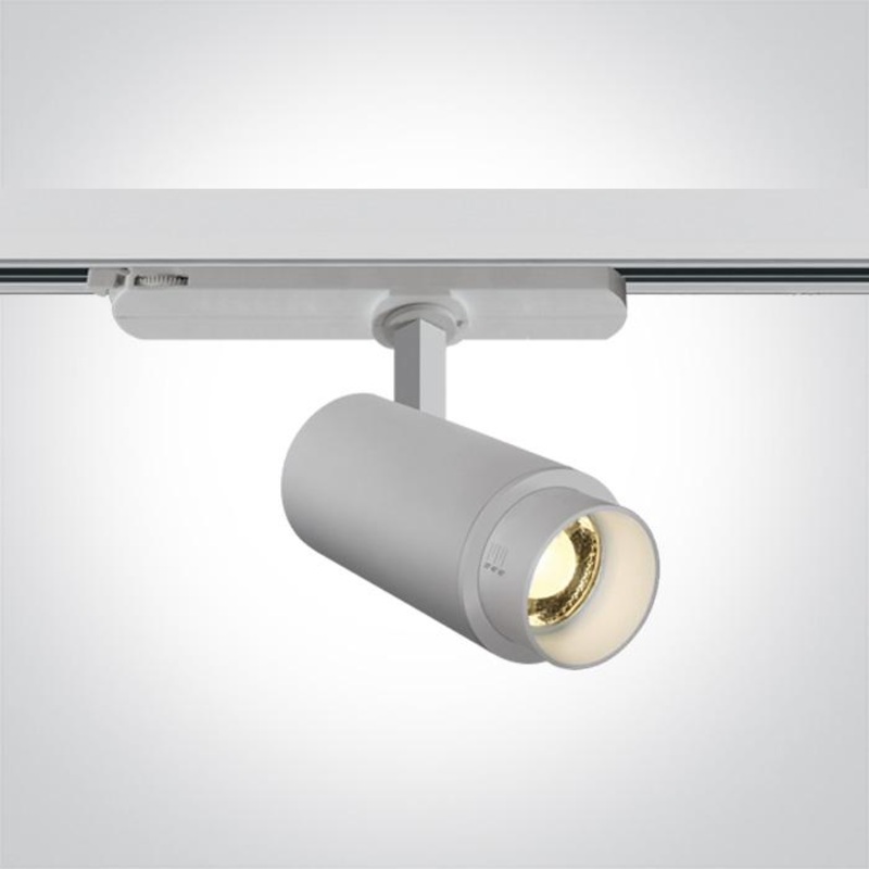 WHITE COB LED 15W WW TRACK SPOT 20-60deg ADJUSTABLE BEAM 230V
