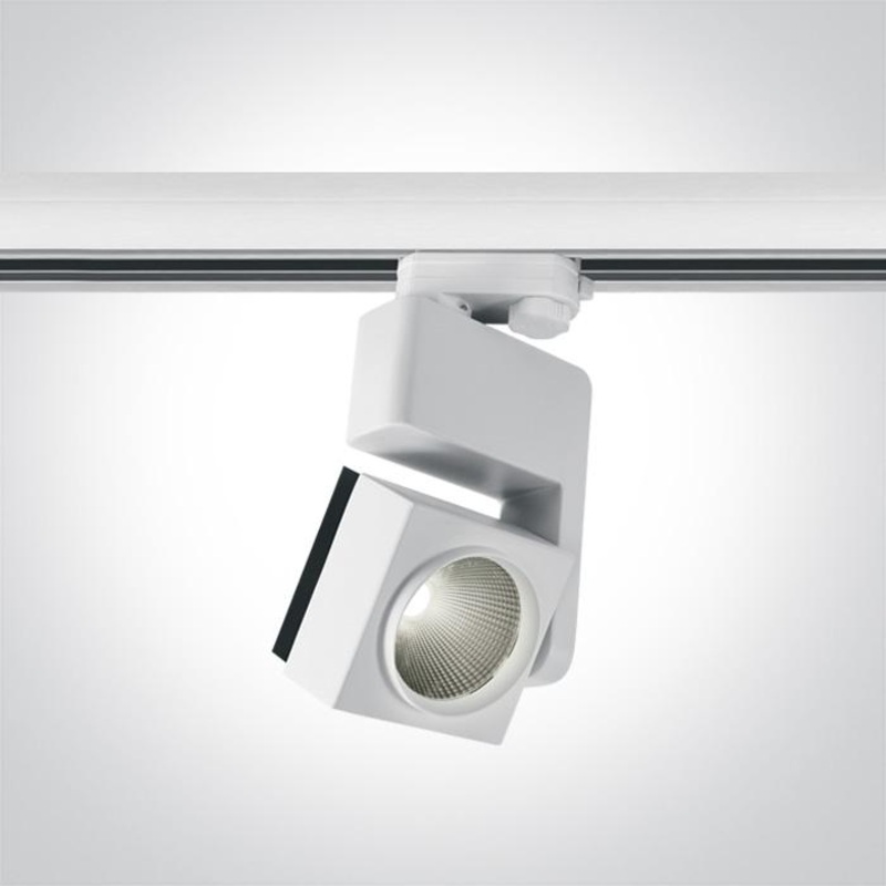 WHITE COB LED 25w CW 45deg TRACK SPOT 100-240v