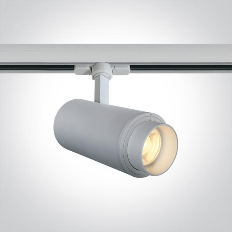 WHITE COB LED 30W WW TRACK SPOT 20-60deg ADJUSTABLE BEAM 230V