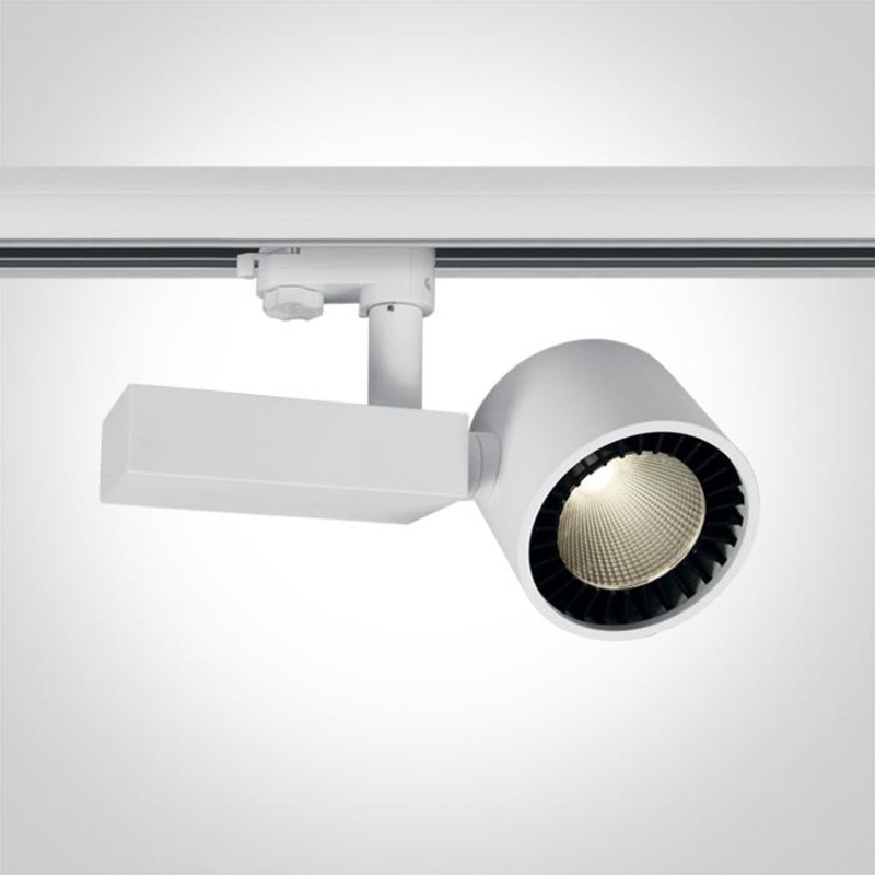 WHITE COB LED 34w WW 42deg TRACK SPOT 230v