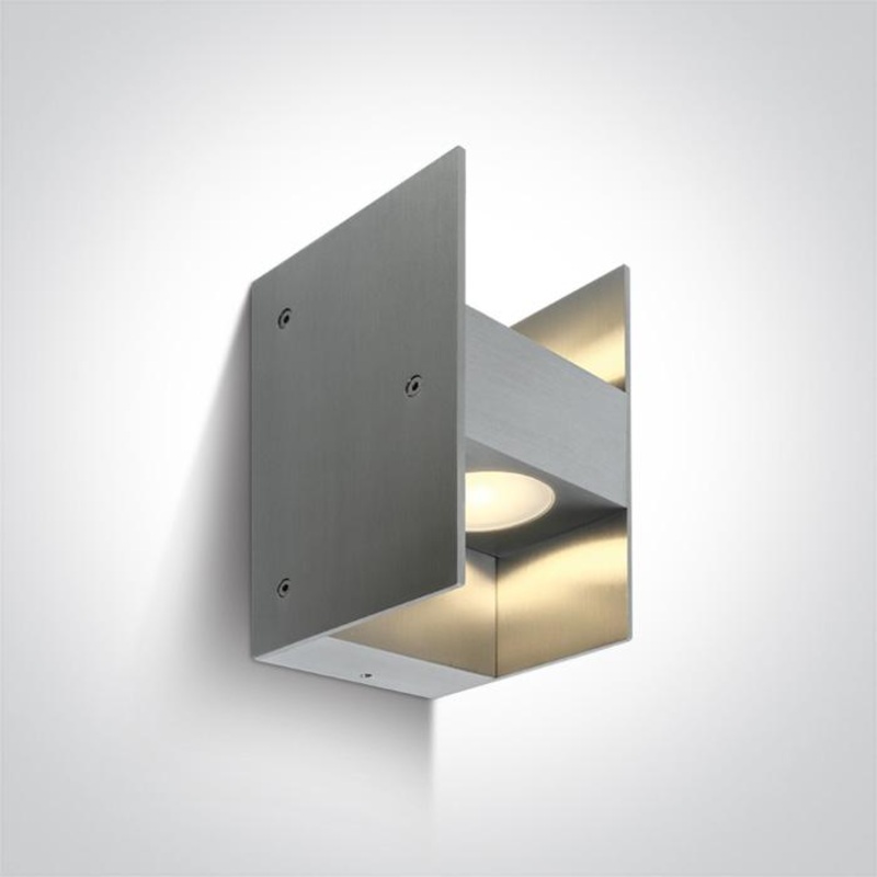 ALUMINIUM WALL LED 2x1w WW IP54 100-240V