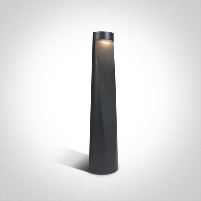 ANTHRACITE LED BOLLARD 40cm 7w WW IP65 100-240v