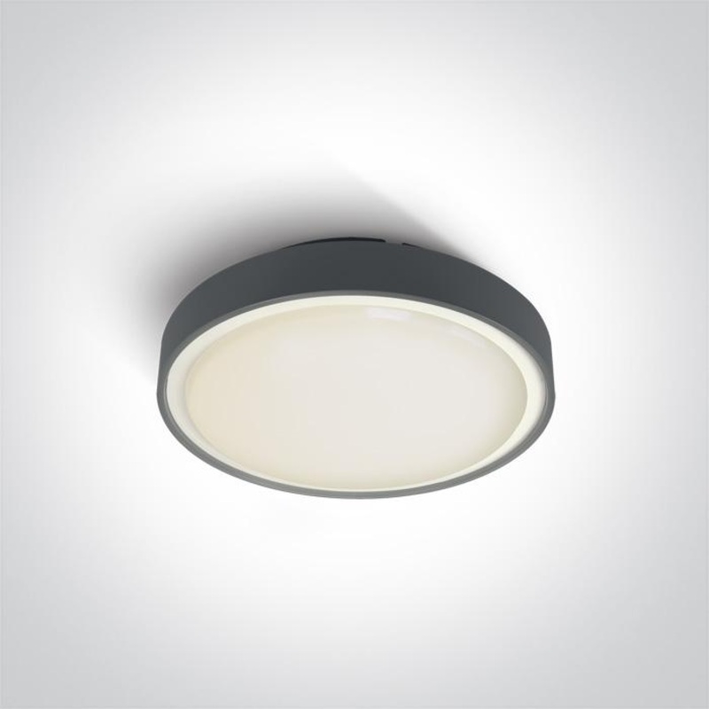 ANTHRACITE LED PLAFO 16w WW IP65 230v