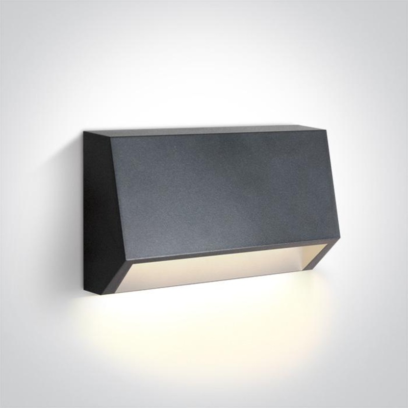 ANTHRACITE LED WALL LIGHT 1,5W WW DARK LIGHT IP65 230V