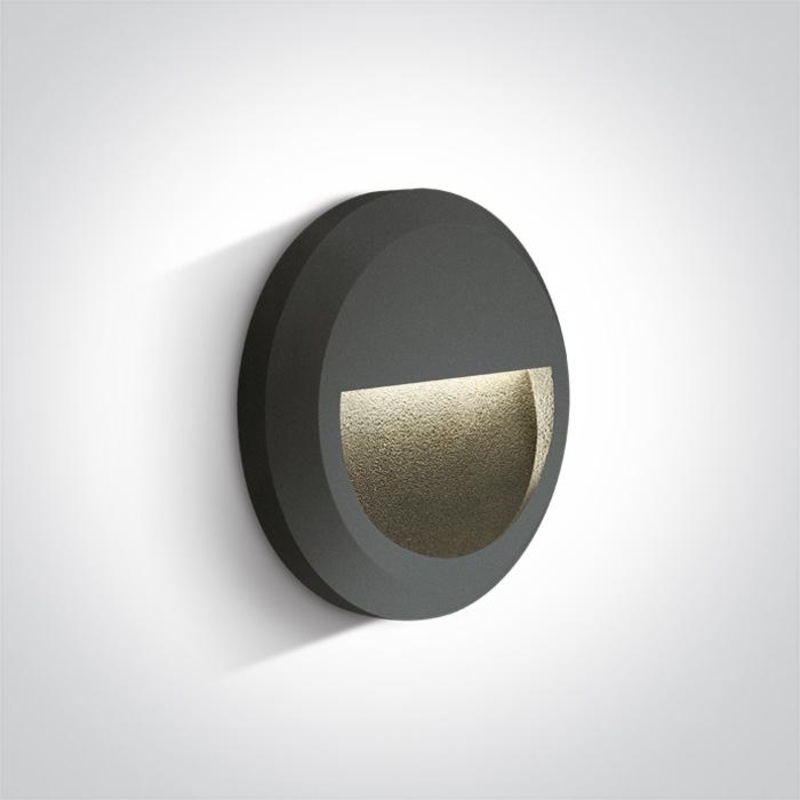 ANTHRACITE LED WALL LIGHT 2W WW DARK LIGHT IP65 230V