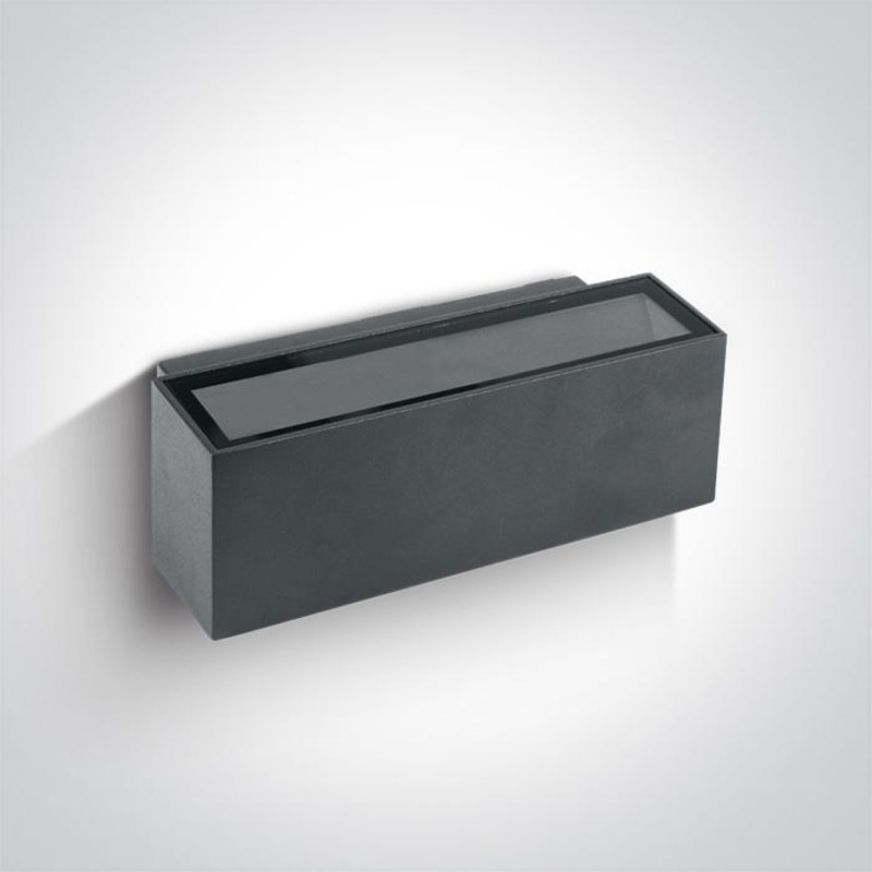 ANTHRACITE LED WALL LIGHT 2x6W WW IP54 230v