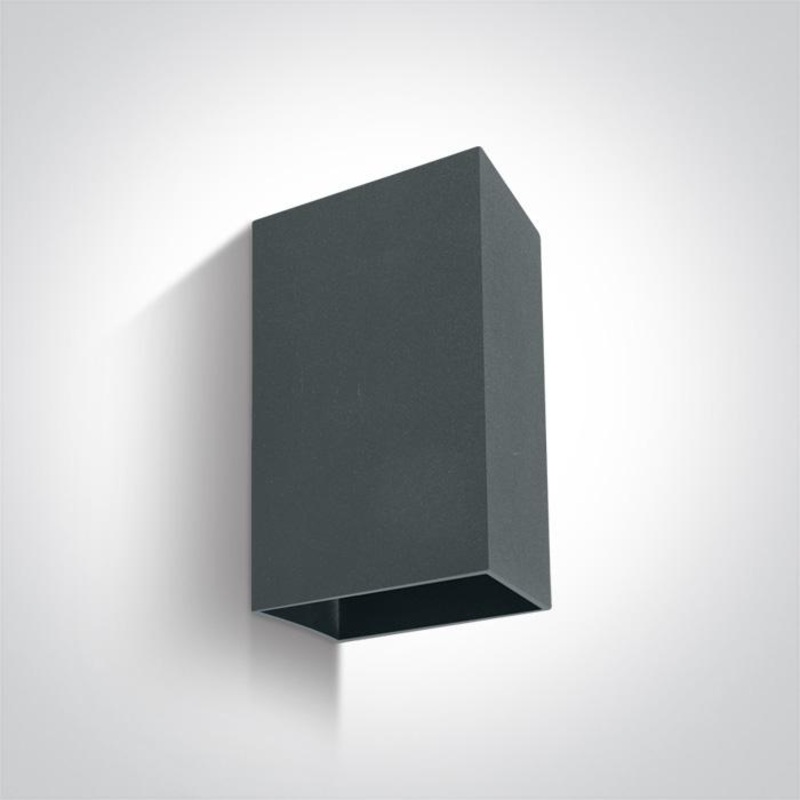 ANTHRACITE WALL LED 2x3W WW IP54 DARK LIGHT 100-240V