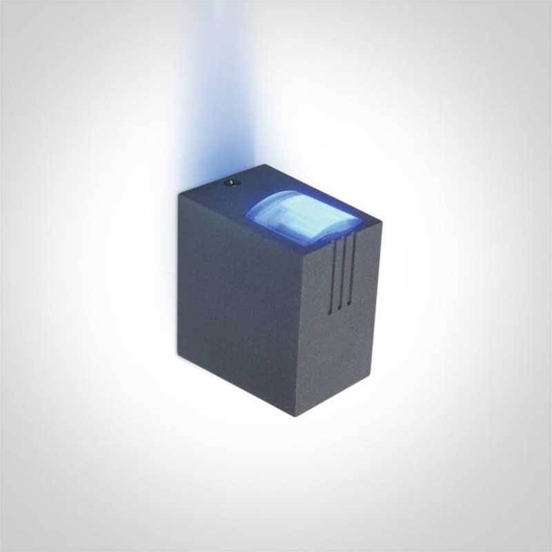 GREY LED 1x3w BL IP54 100-240v