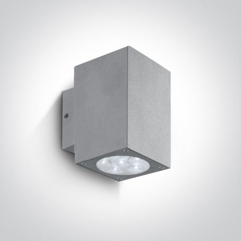 GREY LED 2x3W DL IP54