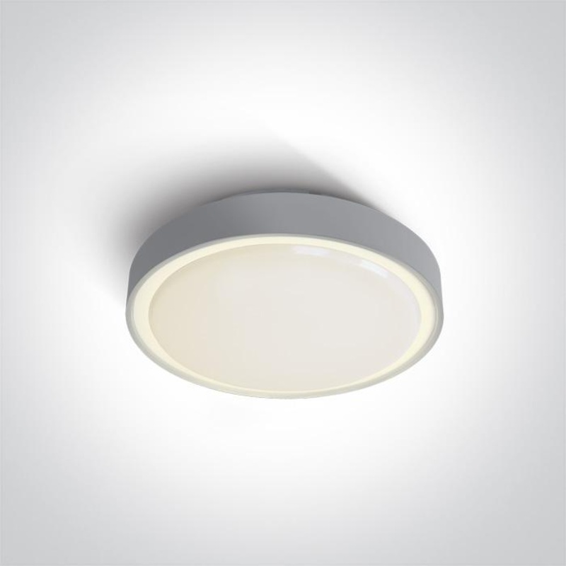 GREY LED PLAFO 16w WW IP65 230v