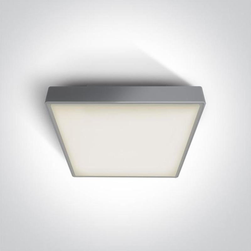 GREY LED PLAFO 16W WW IP65 EMERGENCY 3hrs 230V