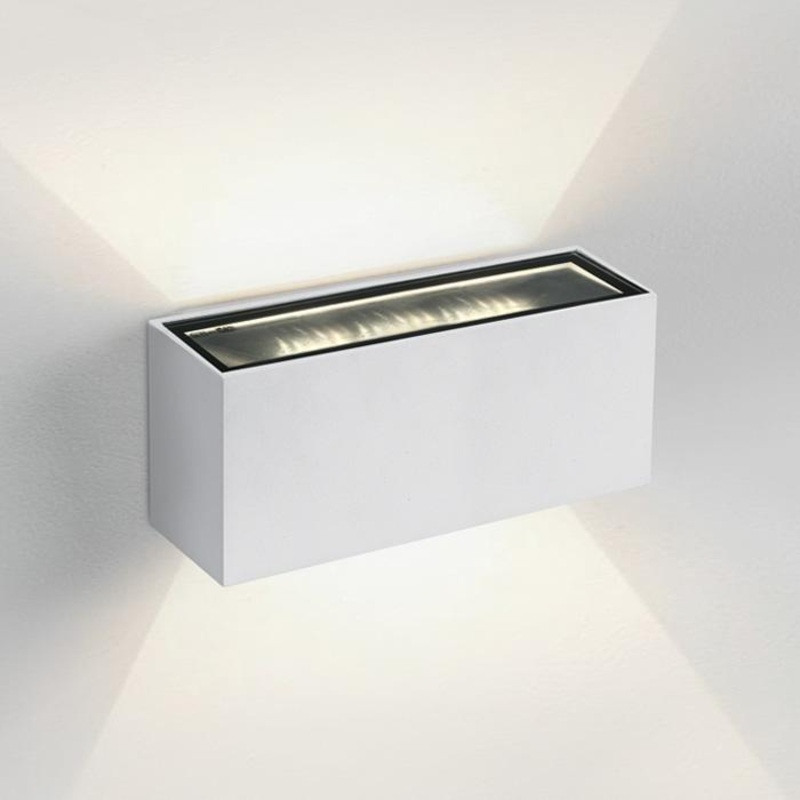 WHITE LED WALL LIGHT 2x6W WW IP54 230V