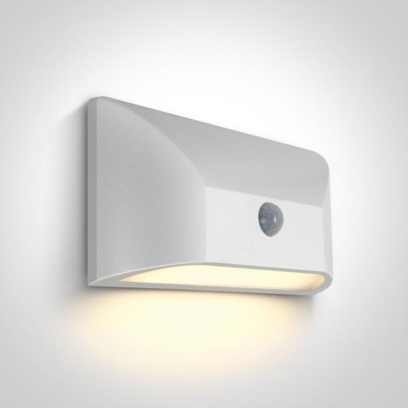 WHITE LED WALL LIGHT 6W WW IP65 230V SENSOR