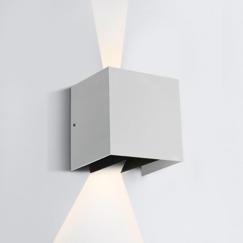 WHITE WALL LED 2x3w WW IP54 230V