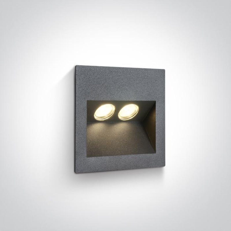 ANTHRACITE IP65 LED 2x1w WW 100-240V