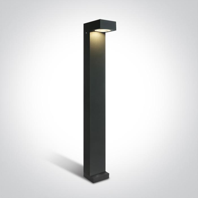 ANTHRACITE LED BOLLARD 70cm 6W WW IP65 230V